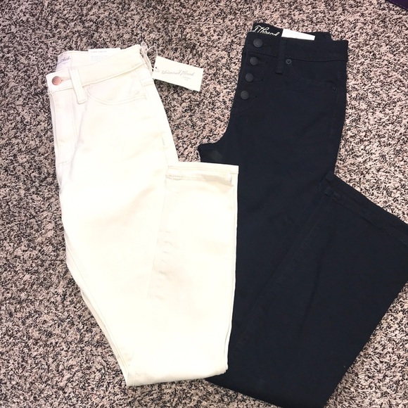 Universal Thread High Rise Bootcut Skinny Bundle Size 00 Cream & Black | NWT - Picture 1 of 11